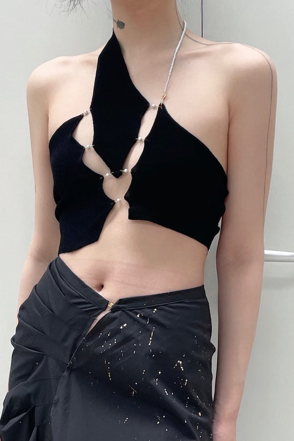 RUI SS21-R010 Stand Collar Top ONYX